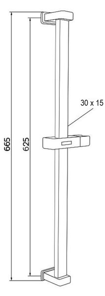 Mereo Mereo, Tolós zuhanytartó 66,5 cm négyzet, MER-CB910Q