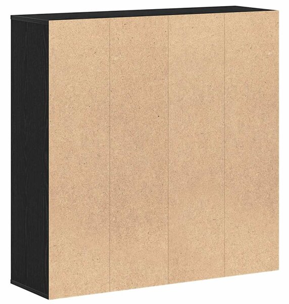 Fekete tölgy színű szerelt fa könyvszekrény 98x29x97,5 cm