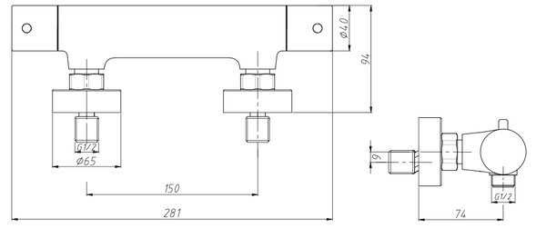 Mereo Mereo, Zuhanygarnitúra termosztatikus csapteleppel, MER-BTS02N