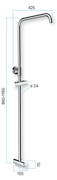 Mereo Mereo, Rúddal ellátott zuhanygarnitúra, fehér fejzuhany és háromállású kézizuhany, fehér műanyag/króm, MER-CB95001SW1