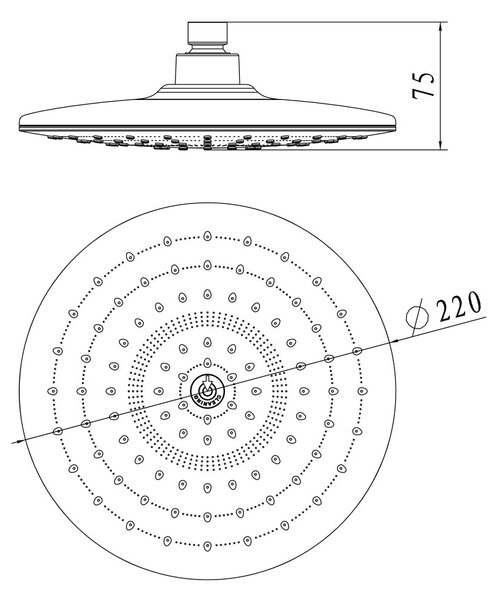 Mereo Mereo, Lemez zuhanylap o 226 mm csatlakozóval, krómozott műanyag, MER-CB585C
