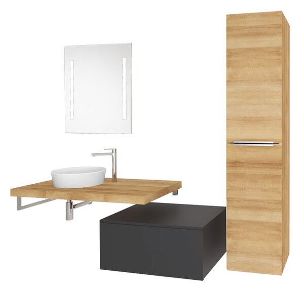 Mereo Mereo, Munkalapos mosdó túlfolyó nélkül, 355x120 mm, kerek, kerámia, MER-UC363612C