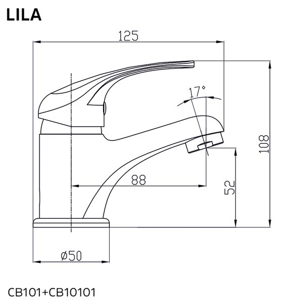 Mereo Mereo, Mosócsaptelep, Lila, lefolyóval, króm, MER-CBEE101