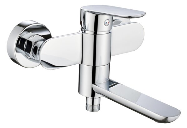 Mereo Mereo, Fürdőkád fali csaptelep összecsukható karral, Viana, tartozékok nélkül, 150 mm, króm, MER-CBE90203