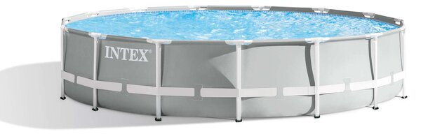 Intex Prism Frame 457x107cm Prémium fémvázas medence szett vízforgató, létra, alátét, takaró (26724NP)