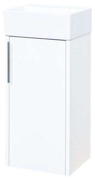 Mereo Mereo, Vigo, fürdőszoba szekrény kerámia mosdóval, 33 cm, fehér, MER-CN350