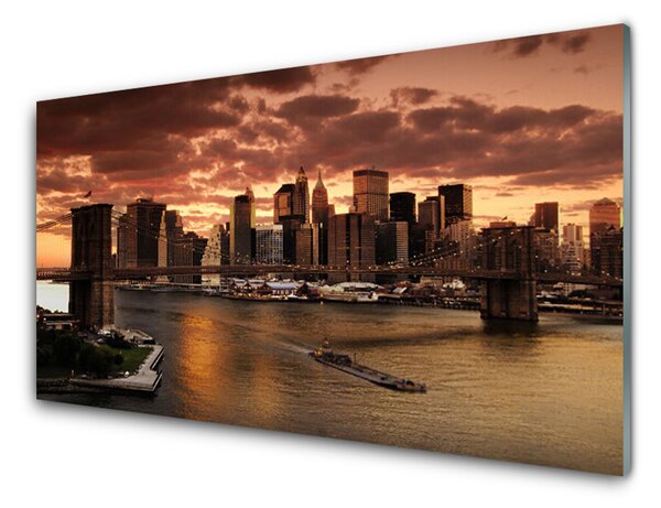 Modern üvegkép City of Brooklyn Bridge
