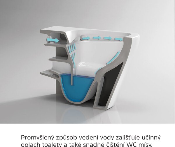 Mereo Mereo, fali WC, RIMLESS, 530x355x360, kerámia, incl. ülések, MER-VSD81S2