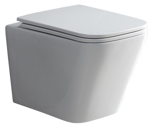 Mereo Mereo, kapucnis függő WC, RIMLESS, 490x340x350, kerámia, incl. ülések, MER-VSD83S
