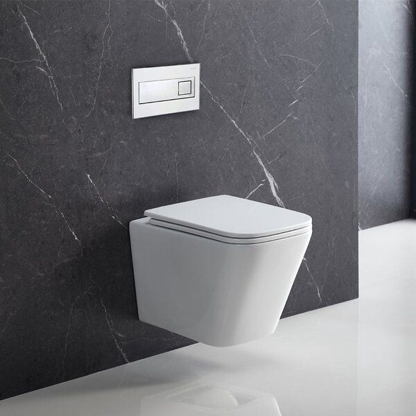 Mereo Mereo, kapucnis függő WC, RIMLESS, 490x340x350, kerámia, incl. ülések, MER-VSD83S