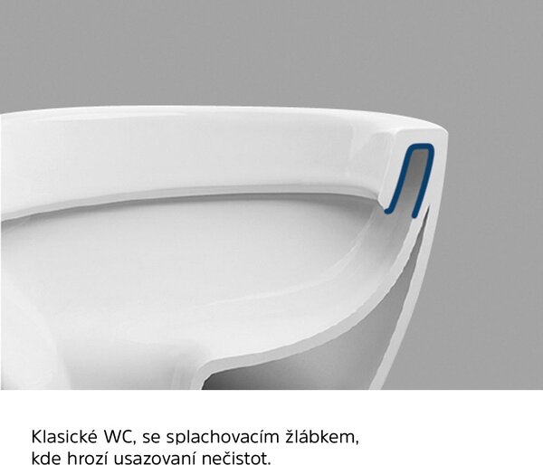 Mereo Mereo, fali WC, RIMLESS, 530x355x360, kerámia, incl. ülések, MER-VSD81S2