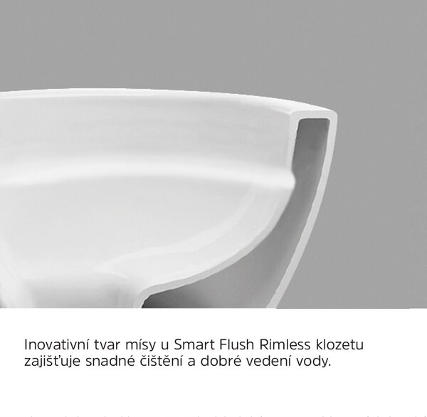 Mereo Mereo, WC kombi vario hulladék, kapucnis, Smart Flush RIMLE, 605x380x825mm, kerámia, incl. tartályok és ülések, MER-VSD91T2