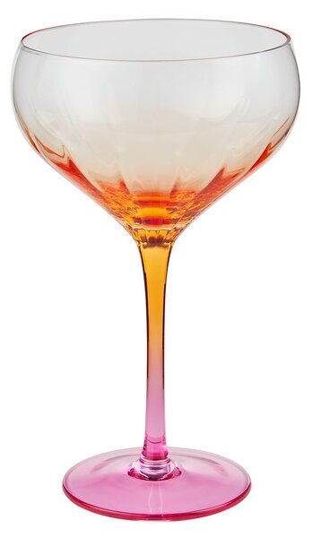 DIVINE koktél pohár 380ml, narancs/pink