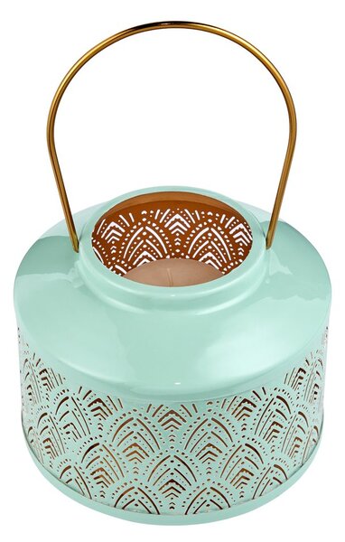 WABI SABI lámpás fém 16cm, türkiz