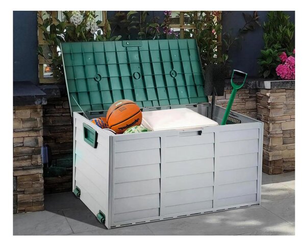 Kerti tároló box Korta (szürke + zöld)