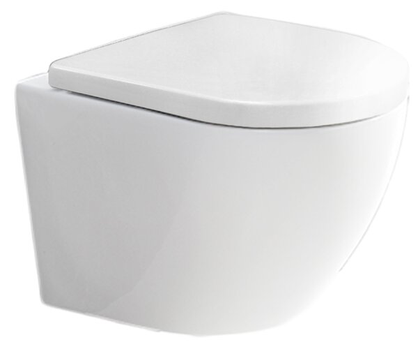 Mereo Mereo, kapucnis függő WC, RIMLESS, 490x370x360, kerámia, incl. ülések CSS115SN, MER-VSD82S2