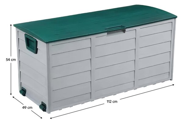 Kerti tároló box Korta (szürke + zöld)
