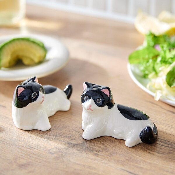 SALT & PEPPER kerámia só-és borsszóró macska