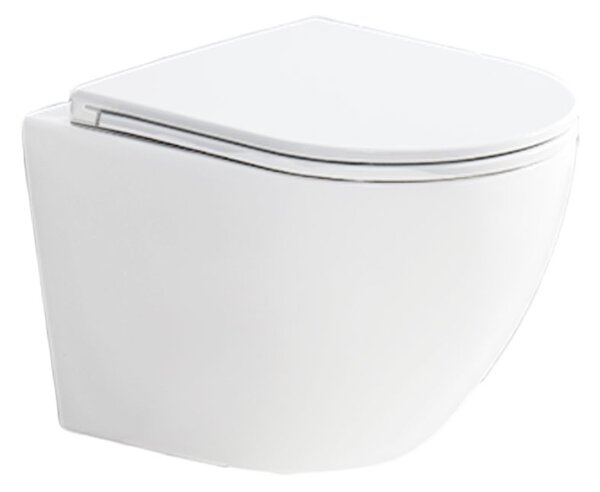 Mereo Mereo, falra akasztható kapucnis WC, csendes öblítés, RIMLESS, 495x360x370, kerámia, incl. ülések CSS113S, MER-VSD82T1
