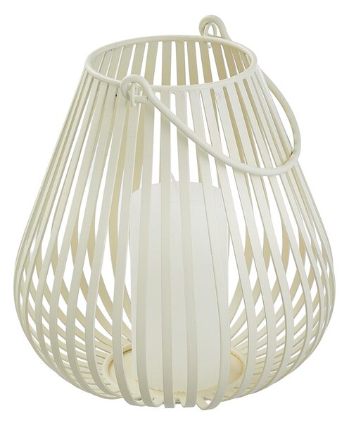 QUIETUDE lámpás fém 20 cm, bézs
