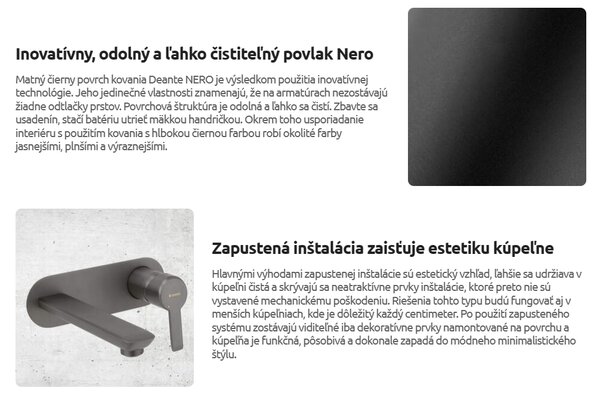 Deante Alpinia, rejtett mosdócsaptelep, fekete matt, BGA_N54L