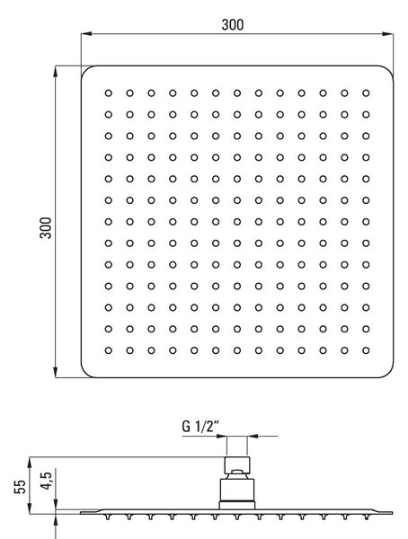 Deante Deante, rejtett termosztatikus zuhanygarnitúra + BOX, fekete, BXYZNECT