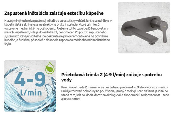 Deante Cascada Alpinia, rejtett zuhanygarnitúra eső rozsdamentes acél fejjel 250x250 mm, fekete matt, BXYZNGAM