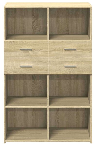 VidaXL sonoma-tölgy színű szerelt fa magasszekrény 80 x 42,5 x 124 cm