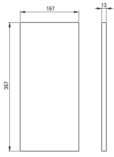 Deante Correo, pultkő polc 367x167 mm, fekete, CBL_N20B