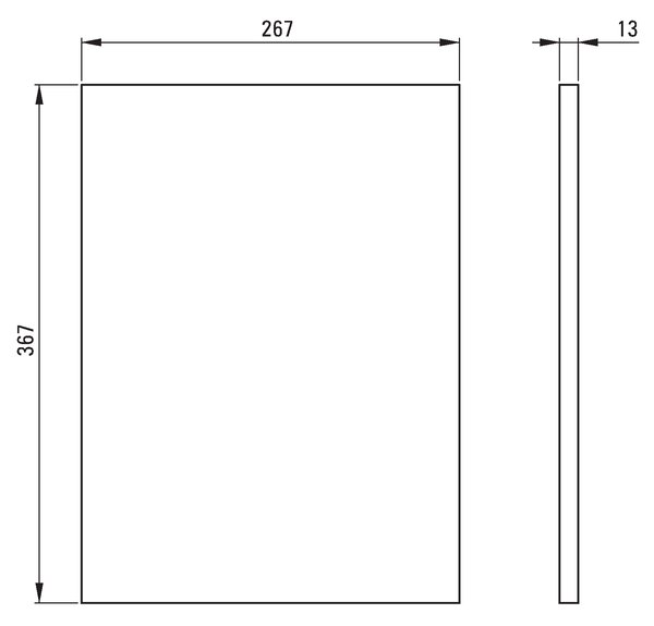 Deante Correo, pultkő polc 367x267 mm, fehér, CBL_A30B