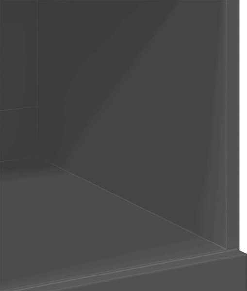 VidaXL fekete szerelt fa magasszekrény 80 x 42,5 x 124 cm