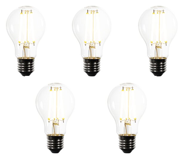 5 darabos E27-es dimmelhető LED izzókészlet A60 átlátszó 7,2W 1521 lm 3000K