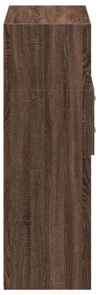 VidaXL barna tölgy színű szerelt fa magasszekrény 80 x 42,5 x 124 cm