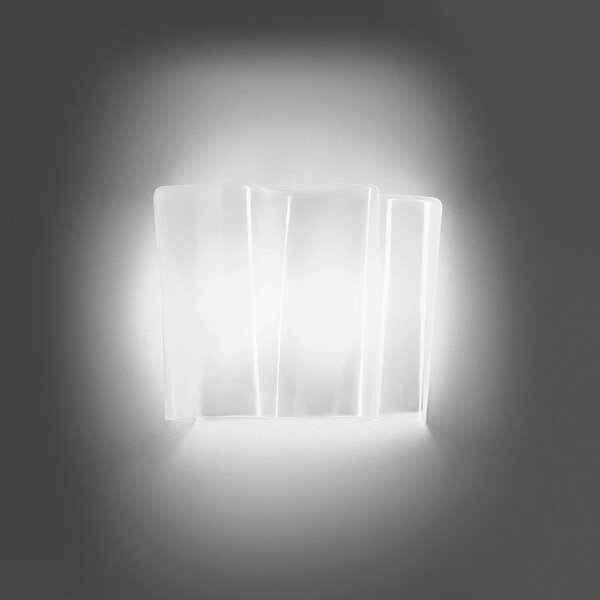 Artemide Logico Mini fali lámpa szélessége 25,3 cm, dimmelhető, Fehér / opál, Nappali / Étkező, Üveg, Dizájn