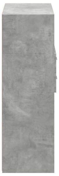 VidaXL betonszürke szerelt fa magasszekrény 80 x 42,5 x 124 cm