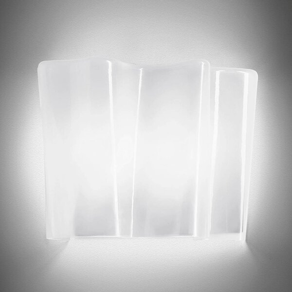 Artemide Logico Mini fali lámpa szélessége 25,3 cm, dimmelhető, Fehér / opál, Nappali / Étkező, Üveg, Dizájn