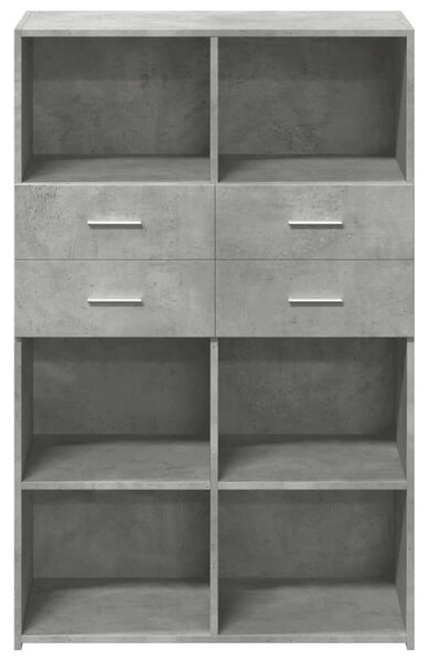 VidaXL betonszürke szerelt fa magasszekrény 80 x 42,5 x 124 cm