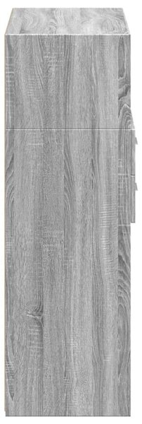 VidaXL szürke sonoma színű szerelt fa magasszekrény 80 x 42,5 x 124 cm
