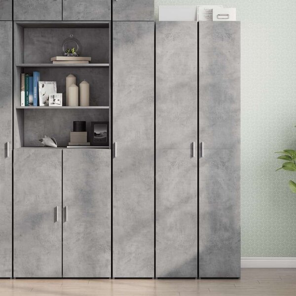 VidaXL betonszürke szerelt fa magasszekrény 30 x 42,5 x 185 cm