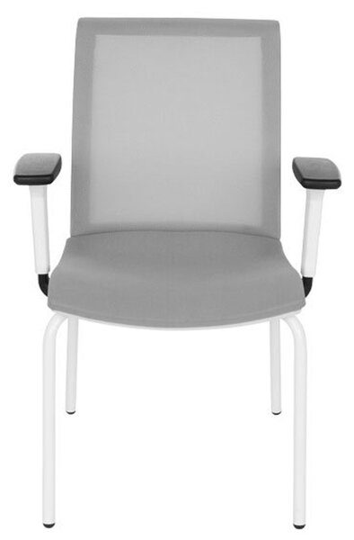 GRO-Level 4L WS R1 White modern tárgyalószék karfákkal