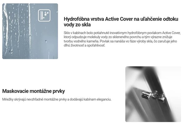 Deante Kerria Plus, tolózuhanyajtó 100x200 cm, 6mm átlátszó üveg, króm profil, DEA-KTSP010P