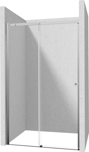 Deante Kerria Plus, tolózuhanyajtó 100x200 cm, 6mm átlátszó üveg, króm profil, DEA-KTSP010P