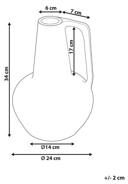 Dekor váza MALAKKA Kerámia 34 cm Színes