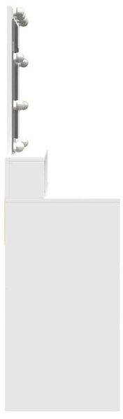 VidaXL Sminkasztal LED-del - Fehér - 80x41x144,5cm