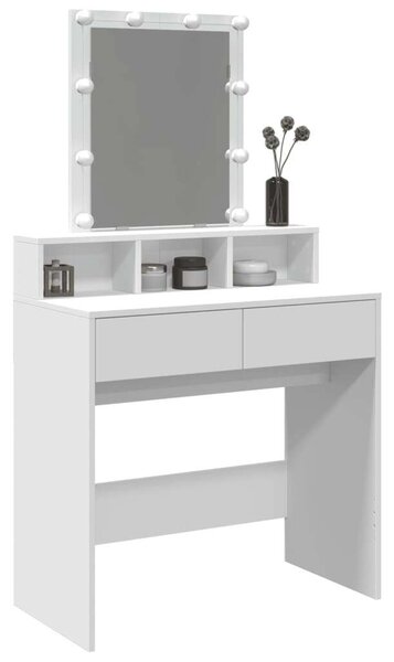 VidaXL Sminkasztal LED-del - Fehér - 80x41x144,5cm