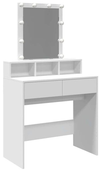 VidaXL Sminkasztal LED-del - Fehér - 80x41x144,5cm