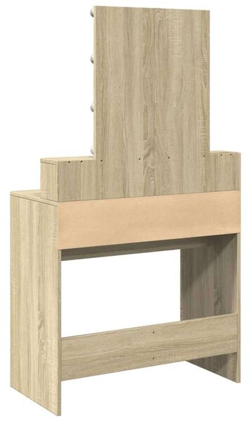 VidaXL Sminkasztal LED-del - Sonoma Tölgy - 80x41x144,5 cm