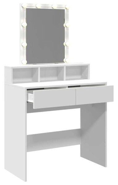 VidaXL Sminkasztal LED-del - Fehér - 80x41x144,5cm