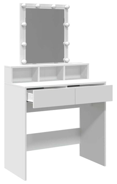 VidaXL Sminkasztal LED-del - Fehér - 80x41x144,5cm