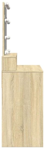 VidaXL Sminkasztal LED-del - Sonoma Tölgy - 80x41x144,5 cm